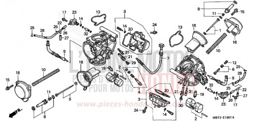 CARBURETOR (COMPONENT PARTS) XL1000V2 de 2002